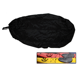 ATTWOOD UNIVERSAL FIT KAYAK COCKPIT COVER, BLACK
