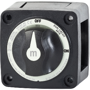 BLUE SEA 6010200 BATTERY SWITCH DUAL CIRCUIT, BLACK
