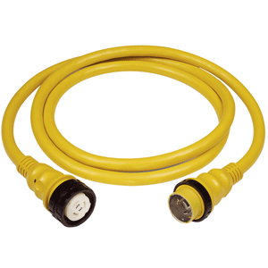 MARINCO 50AMP 125/250V SHORE POWER CABLE, 50', YELLOW