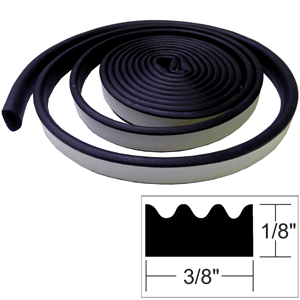 TACO WEATHER SEAL, 10'L X 1/8"H X 3/8"W, BLACK