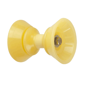 CE SMITH 3" BOW BELL ROLLER ASSEMBLY, YELLOW TPR