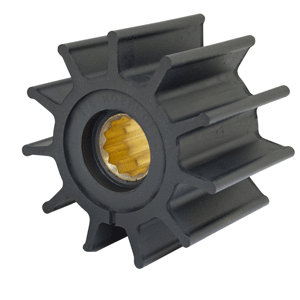 JABSCO IMPELLER KIT, 12 BLADE, NEOPRENE, 3-3/4" DIAMETER, BRASS INSERT, SPLINE DRIVE