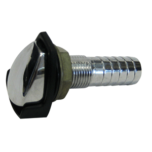 PERKO GAS TANK VENT W/SPLASH GUARD, CHROME PLATED ZINC, 5/8" HOSE