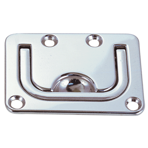 PERKO FLUSH LIFTING HANDLE, CHROME PLATED ZINC, 3" X 2-1/4"
