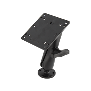 RAM MOUNT 4.75" SQUARE BASE VESA 75MM & 100MM HOLE PATTERNS W/SURFACE MOUNT, 1.5" RUBBER BALL SIZE