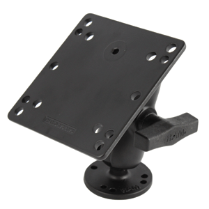 RAM MOUNT 4.75" SQUARE BASE VESA PLATE 75MM AND 100MM HOLE PATTERNS W/SHORT ARM SURFACE MOUNT