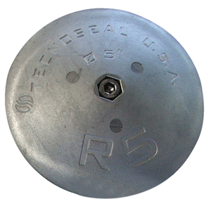 TECNOSEAL R5AL RUDDER ANODE, ALUMINUM, 5" X 7/8"