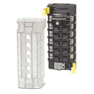 BLUE SEA 5050 ST CLB CIRCUIT BREAKER BLOCK, 6 POSITION