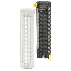 BLUE SEA 5054 ST CLB CIRCUIT BREAKER BLOCK, 12 POSITION W/NEGATIVE BUS
