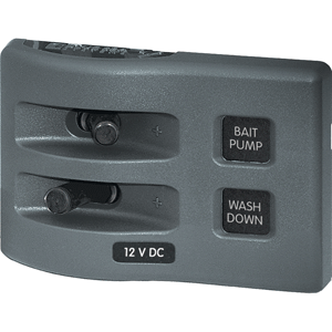BLUE SEA 4303 WEATHERDECK 12V DC WATERPROOF SWITCH PANEL, 2 POSITION
