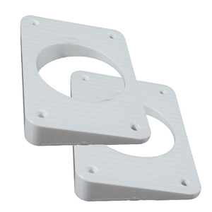 TACO WEDGE PLATES F/GRAND SLAM OUTRIGGERS, WHITE