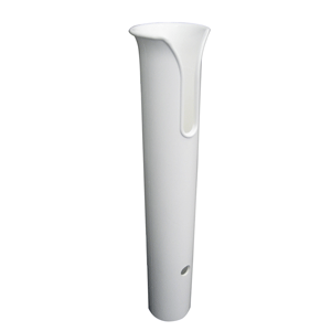 TACO POLY THRU-BOLT ROD HOLDER W/MOUNTING HOLES, NO HARDWARE, WHITE
