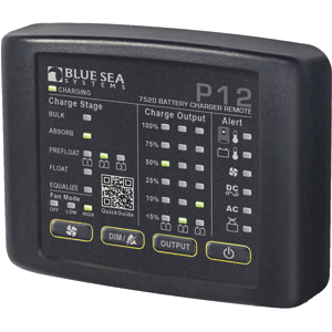 BLUE SEA 7520 P12 LED REMOTE F/BATTERY CHARGERS