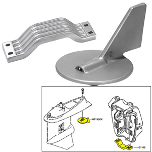 TECNOSEAL ANODE KIT, YAMAHA 150-200HP, ALUMINUM