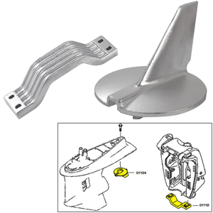 TECNOSEAL ANODE KIT, YAMAHA 200-250HP, ZINC