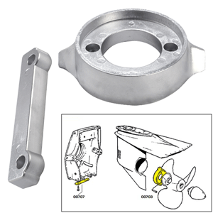 TECNOSEAL ANODE KIT W/HARDWARE, VOLVO 280, ALUMINUM