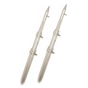 RUPP TOP GUN TELESCOPING OUTRIGGER POLES, ALUMINUM/SILVER, 18'