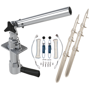 RUPP REVOLUTION TOP GUN PACKAGE W/18' POLES & COMPLETE SINGLE LINE RIGGING KIT W/KLICKERS RELEASE CLIPS