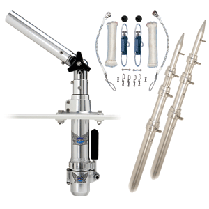 RUPP CLASSIC TOP GUN OUTRIGGER KIT W/15' POLES & COMPLETE SINGLE LINE RIGGING KIT W/KLICKERS RELEASE CLIPS