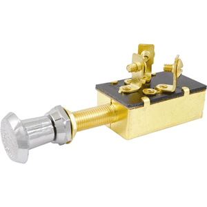 ATTWOOD PUSH/PULL SWITCH, THREE-POSITION, OFF/ON/ON