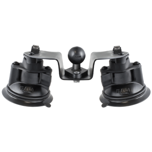 RAM MOUNT DUAL ARTICULATING SUCTION CUP BASE W/1" BALL BASE