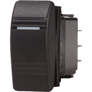 BLUE SEA 7945 CONTURA III SWITCH SPDT, (ON)-OFF-ON, BLACK