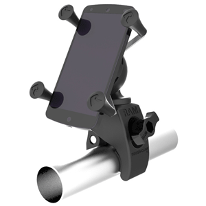 RAM MOUNT TOUGH-CLAW MOUNT W/UNIVERSAL X-GRIP PHONE HOLDER