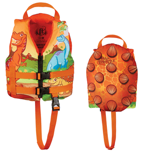 FULL THROTTLE WATER BUDDIES LIFE VEST, CHILD 30-50LBS, DINOSAURS