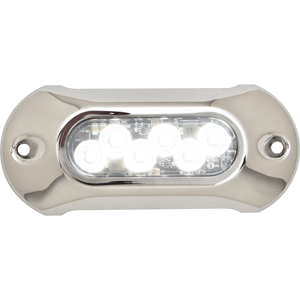 ATTWOOD LIGHT ARMOR UNDERWATER LED LIGHT, 6 LEDS, WHITE