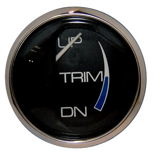 FARIA CHESAPEAKE BLACK 2" TRIM GAUGE (MERCURY / MARINER / MERCRUISER / VOLVO DP / YAMAHA '01 AND NEWER)