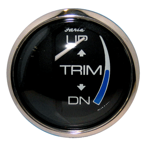 FARIA CHESAPEAKE BLACK 2" TRIM GAUGE (J/E/SUZUKI OUTBOARD)