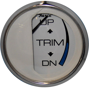 FARIA CHESAPEAKE WHITE SS 2" TRIM GAUGE (MERCURY / MARINER / MERCRUISER / VOLVO DP / YAMAHA, '01 AND NEWER)