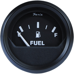 FARIA EURO BLACK 2" FUEL LEVEL GAUGE