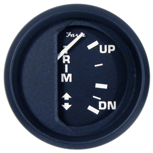 FARIA EURO BLACK 2" TRIM GAUGE F/ JOHNSON/EVINRUDE/SUZUKI OUTBOARD