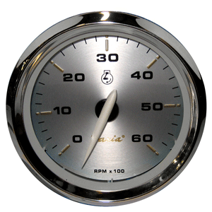 FARIA KRONOS 4" TACHOMETER, 6,000 RPM (GAS, INBOARD & I/O)