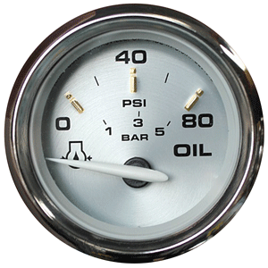 FARIA KRONOS 2" OIL PRESSURE GAUGE, 80 PSI