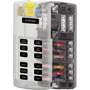 BLUE SEA 5032 ST-BLADE SPLIT BUS FUSE BLOCK