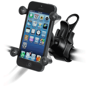 RAM MOUNT EZ-STRAP RAIL MOUNT W/UNIVERSAL X-GRIP CELL PHONE HOLDER