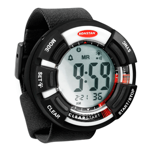 RONSTAN CLEAR START RACE TIMER, 65MM (2-9/16"), BLACK/WHITE