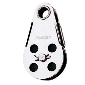 RONSTAN WIRE BLOCK, TUBULAR RIVET HEAD W/REMOVABLE NYLATRON SHEAVE, 45MM (1-3/4") SHEAVE DIAMETER
