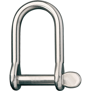 RONSTAN WIDE DEE SHACKLE, 1/4"PIN, 1-17/32"L X 1-7/32"W