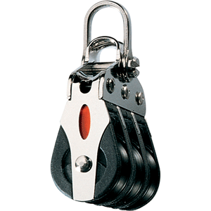 RONSTAN SERIES 20 BALL BEARING BLOCK, TRIPLE, 2-AXIS SHACKLE HEAD