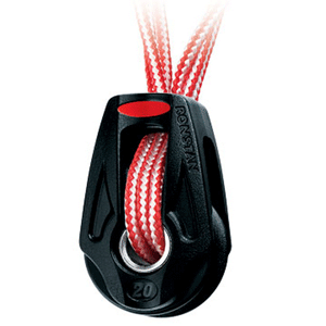 RONSTAN SERIES 20 BALL BEARING ORBIT BLOCK, SINGLE, DYNEEMA LASHING, BECKET OPTION