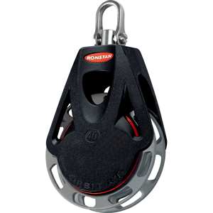 RONSTAN SERIES 40 RATCHET ORBIT BLOCK, SINGLE, AUTO, SWIVEL SHACKLE HEAD