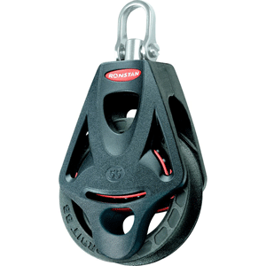RONSTAN SERIES 55 BALL BEARING ORBIT BLOCK, SINGLE, BECKET, SWIVEL HEAD