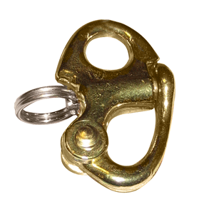 RONSTAN BRASS SNAP SHACKLE, FIXED BAIL, 41.5MM (1-5/8") LENGTH