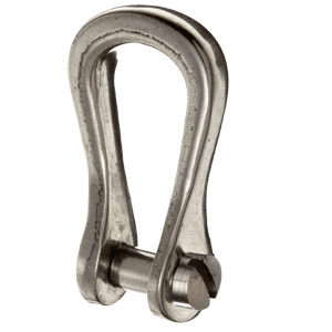 RONSTAN NARROW SLOTTED PIN SHACKLE, 3/16" PIN, 13/32"L X 5/16"W