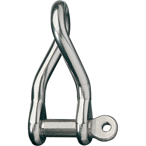 RONSTAN TWISTED SHACKLE, 3/8" PIN, 2-1/8"L X 5/8"W