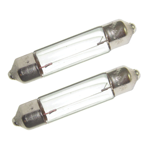 PERKO DOUBLE ENDED FESTOON BULBS, 12V, 10W, .74A, PAIR
