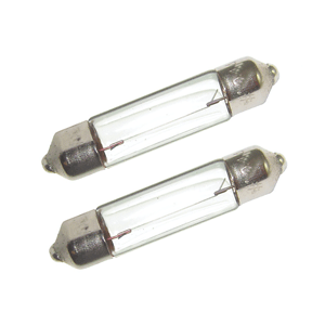 PERKO DOUBLE ENDED FESTOON BULBS, 12V, 10W, .80A, PAIR